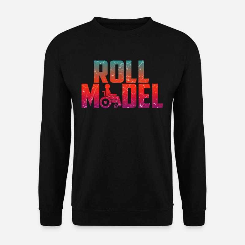Rollstuhl Humor - Unisex Pullover - Schwarz