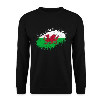 Wales - Unisex Pullover - Schwarz - Vorne - Alina (178cm) & Michal (187cm)
