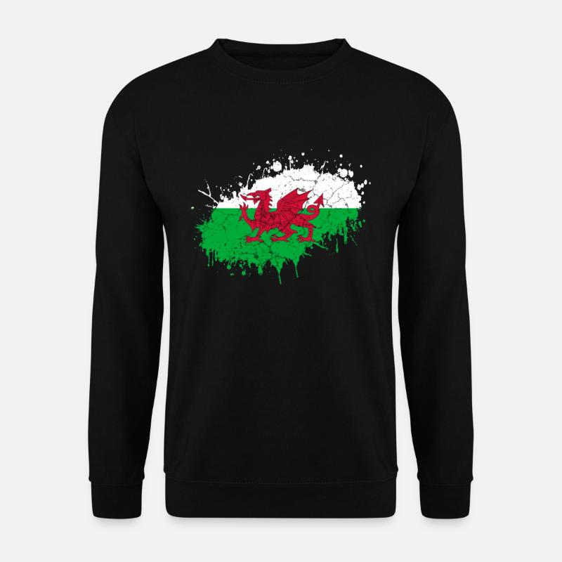 Wales - Unisex Pullover - Schwarz