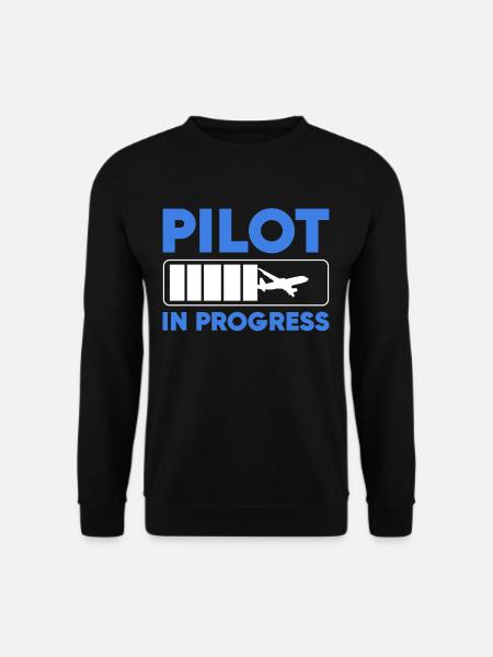 Pilot In Progress - Unisex Sweatshirt - black