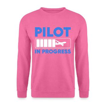 Pilot In Progress - Unisex Sweatshirt - pink - Front