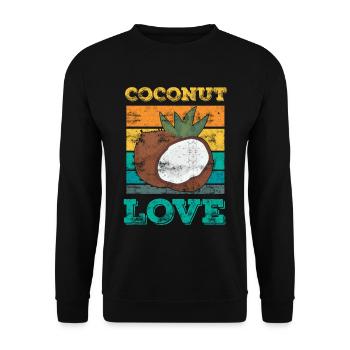 Coconut lover fruit coconut - Unisex Sweatshirt - black - Front - Alina (178cm) & Michal (187cm)