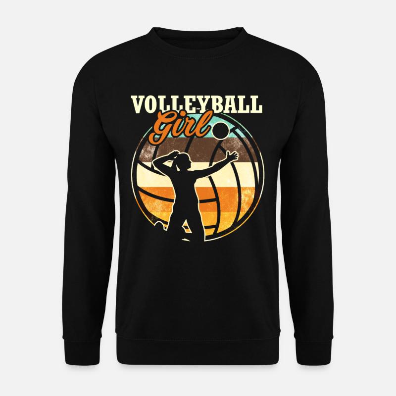Volleyball Mädchen - Unisex Pullover - Schwarz