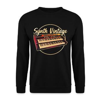 Digital Synthesizer - Unisex Sweatshirt - black - Front - Alina (178cm) & Michal (187cm)