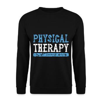 Physiotherapeut Beruf - Unisex Pullover - Schwarz - Vorne - Alina (178cm) & Michal (187cm)
