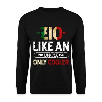 Zio like an uncle only cooler - Unisex Sweatshirt - black - Front - Alina (178cm) & Michal (187cm)