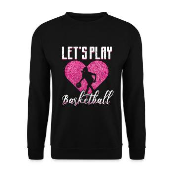 Basketball Mädchen - Unisex Pullover - Schwarz - Vorne - Alina (178cm) & Michal (187cm)