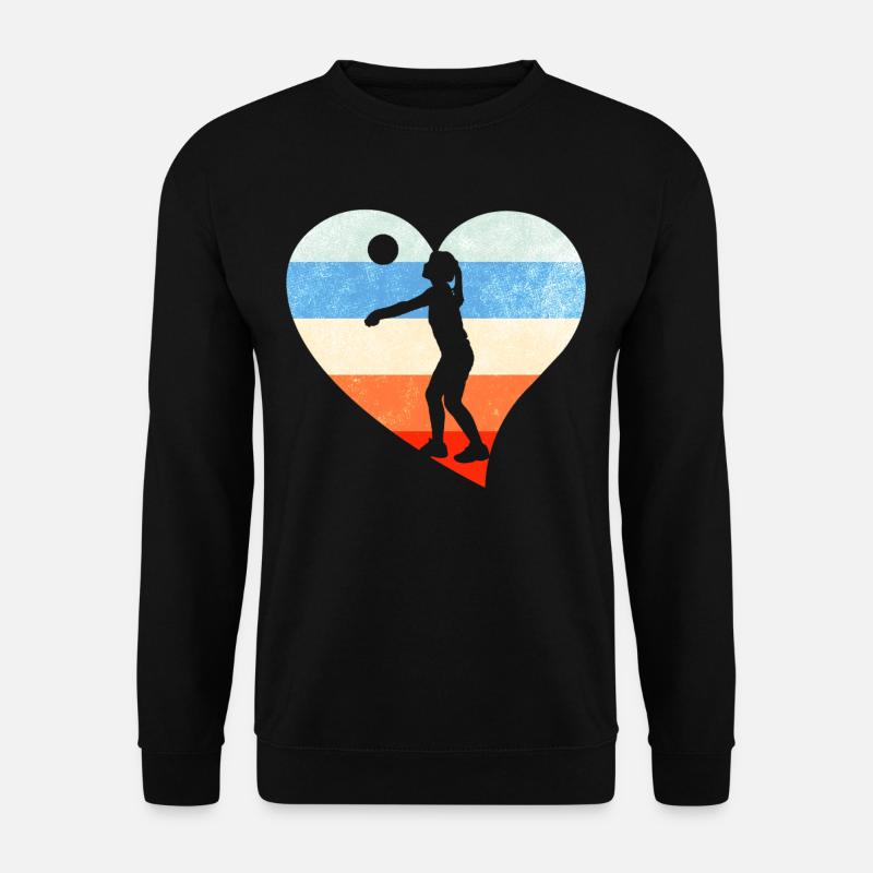 Volleyball Spieler Mädchen - Unisex Pullover - Schwarz
