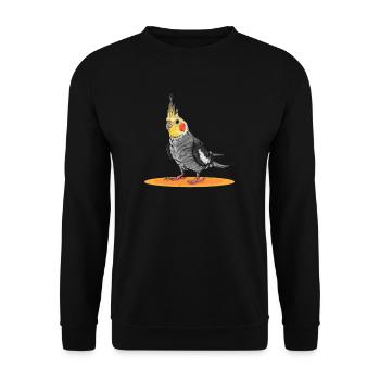Nymph Parakeet House Bird Pet for Bird Keeper - Unisex Sweatshirt - black - Front - Alina (178cm) & Michal (187cm)