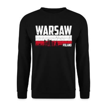 Varsovie Pologne - Sweat-shirt Unisexe - noir - Devant - Alina (178cm) & Michal (187cm)