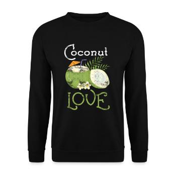 Coconut Fruit Caribbean Vacation - Unisex Sweatshirt - black - Front - Alina (178cm) & Michal (187cm)