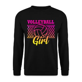 Volleyball Players Volleyball Girls - Unisex Sweatshirt - black - Front - Alina (178cm) & Michal (187cm)