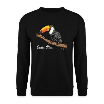 Tukan Costa Rica Tucan Tropical Oiseau Caraïbe motif - Sweat-shirt Unisexe - noir - Devant - Alina (178cm) & Michal (187cm)