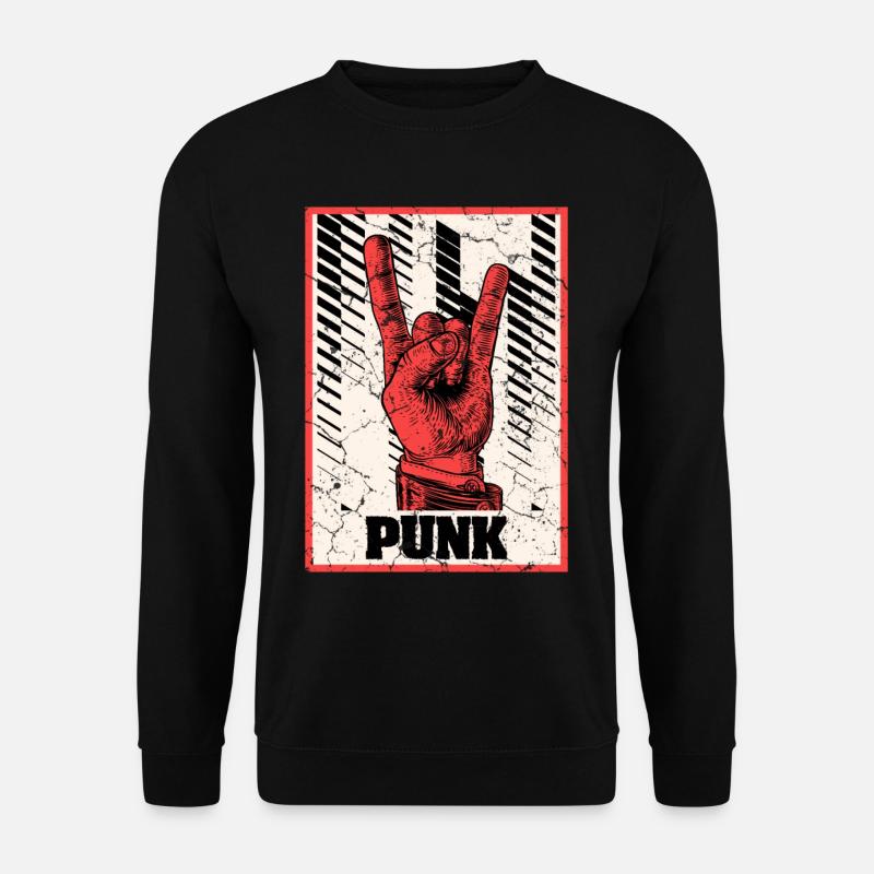 Teufelshorn Punks Punk - Unisex Pullover - Schwarz