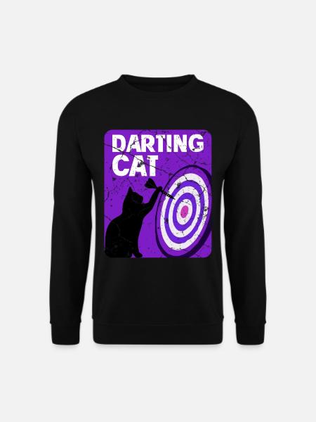 Dart player cat - Unisex Sweatshirt - black