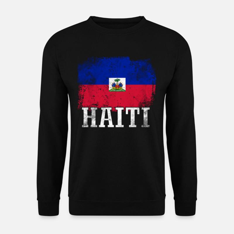 Vacances Vacances Haïti drapeau - Sweat-shirt Unisexe - noir