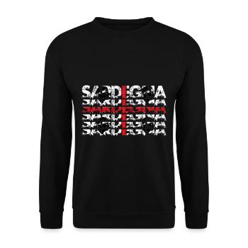 Sardinia Flag The Four Moors Italy - Unisex Sweatshirt - black - Front - Alina (178cm) & Michal (187cm)