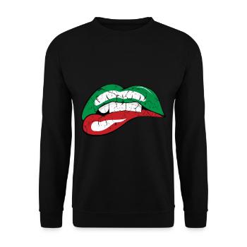 Italia Liebe Italien - Unisex Pullover - Schwarz - Vorne - Alina (178cm) & Michal (187cm)