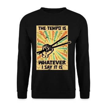 Schlagzeug Drum Sticks Trommler Schlagzeuger - Unisex Pullover - Schwarz - Vorne - Alina (178cm) & Michal (187cm)