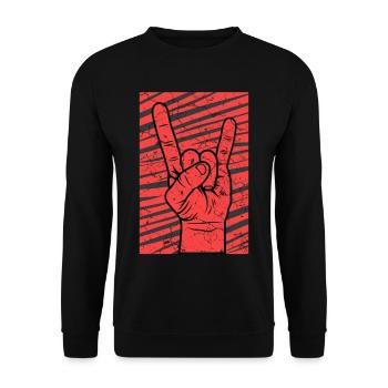 Teufelshorn Punks - Unisex Pullover - Schwarz - Vorne - Alina (178cm) & Michal (187cm)