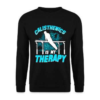 Sport amusant Calisthenics Entraînement - Sweat-shirt Unisexe - noir - Devant - Alina (178cm) & Michal (187cm)