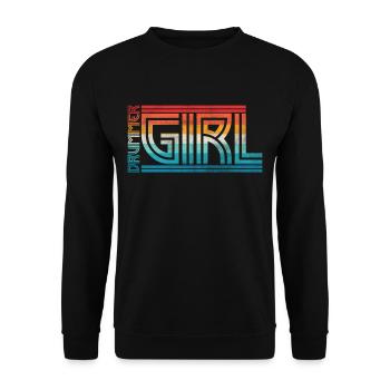 Fille à la batterie - Sweat-shirt Unisexe - noir - Devant - Alina (178cm) & Michal (187cm)