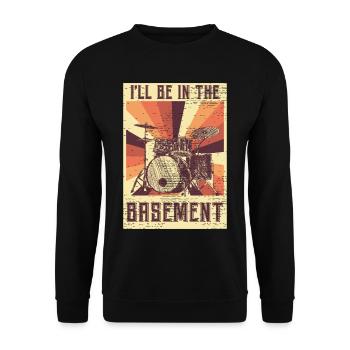Schlagzeug Drum Sticks Trommler Schlagzeuger - Unisex Pullover - Schwarz - Vorne - Alina (178cm) & Michal (187cm)