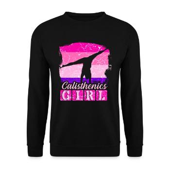 Entraînement du corps gymnastique féminine du sport - Sweat-shirt Unisexe - noir - Devant - Alina (178cm) & Michal (187cm)