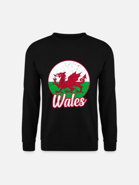 Wales flag - Unisex Sweatshirt - black