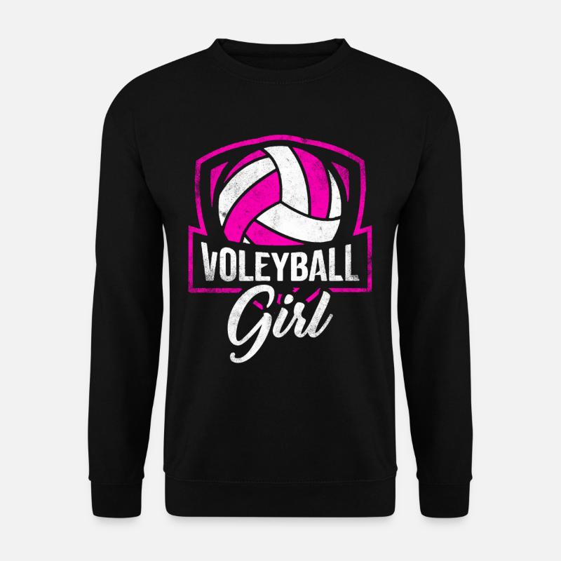 Volleyball Spieler Volleyball Mädchen - Unisex Pullover - Schwarz