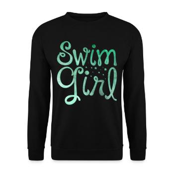 Nageur natation fille - Sweat-shirt Unisexe - noir - Devant - Alina (178cm) & Michal (187cm)