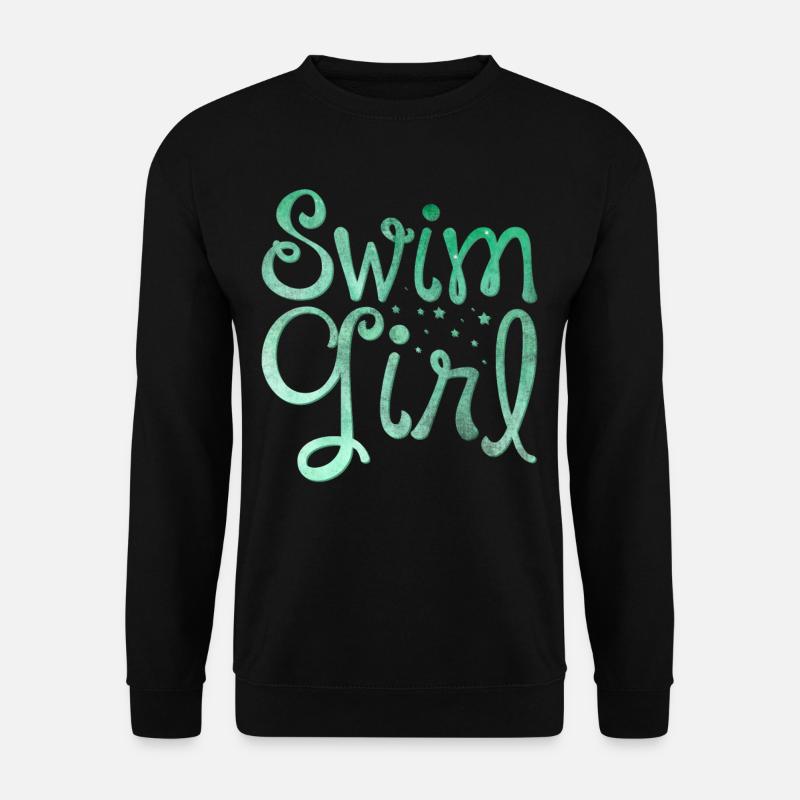 Schwimmerin Schwimmen Mädchen - Unisex Pullover - Schwarz