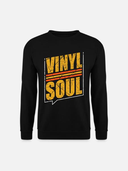 Vinyl Soul Retro Plattenspieler - Unisex Pullover - Schwarz