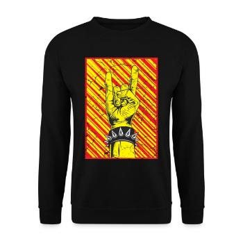 Teufelshorn Punks Punk - Unisex Pullover - Schwarz - Vorne - Alina (178cm) & Michal (187cm)