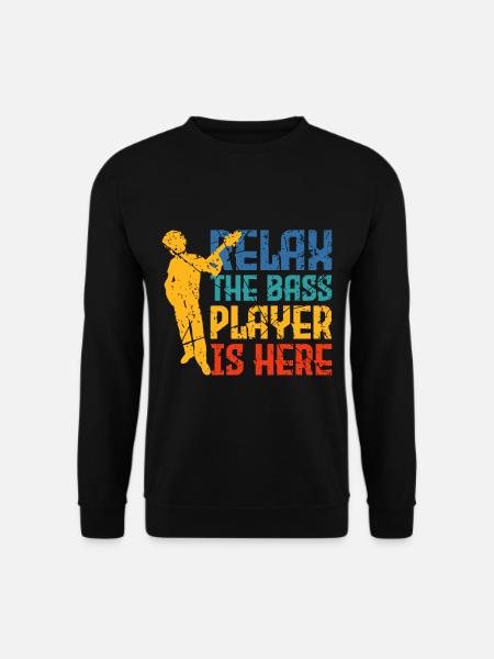 Bass Gitarrist Bassist Bass Spieler - Unisex Pullover - Schwarz