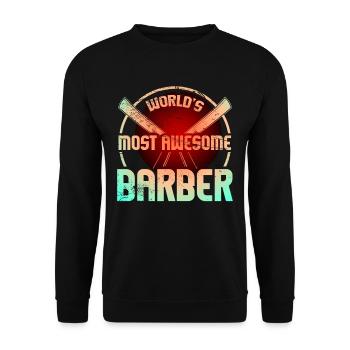 Barber Vintage - Unisex Pullover - Schwarz - Vorne - Alina (178cm) & Michal (187cm)