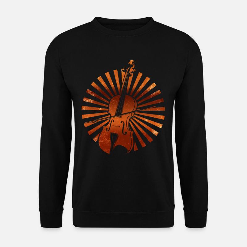 Violine Instrument Retro Violinen Spieler - Unisex Pullover - Schwarz