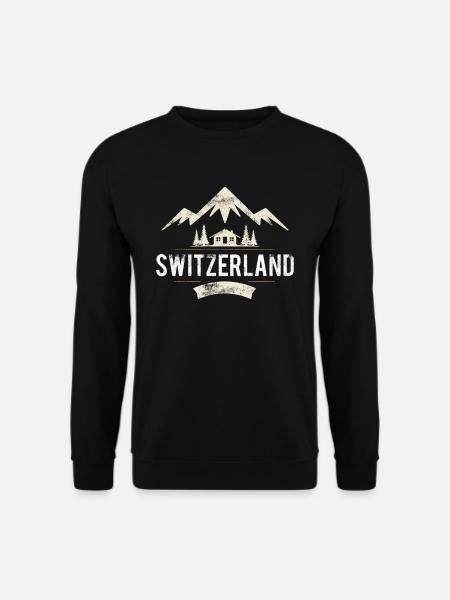 Schweizer Berge Alpen Schweiz - Unisex Pullover - Schwarz