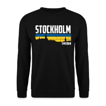 Stockholm Drapeau de la Suède - Sweat-shirt Unisexe - noir - Devant - Alina (178cm) & Michal (187cm)