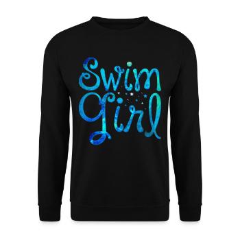 Natation fille natation fille natation - Sweat-shirt Unisexe - noir - Devant - Alina (178cm) & Michal (187cm)