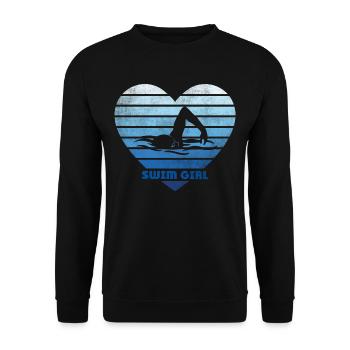 Nageur natation fille - Sweat-shirt Unisexe - noir - Devant - Alina (178cm) & Michal (187cm)