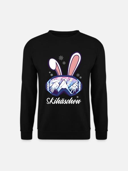 Apres Ski Hase Skihaserl - Unisex Pullover - Schwarz