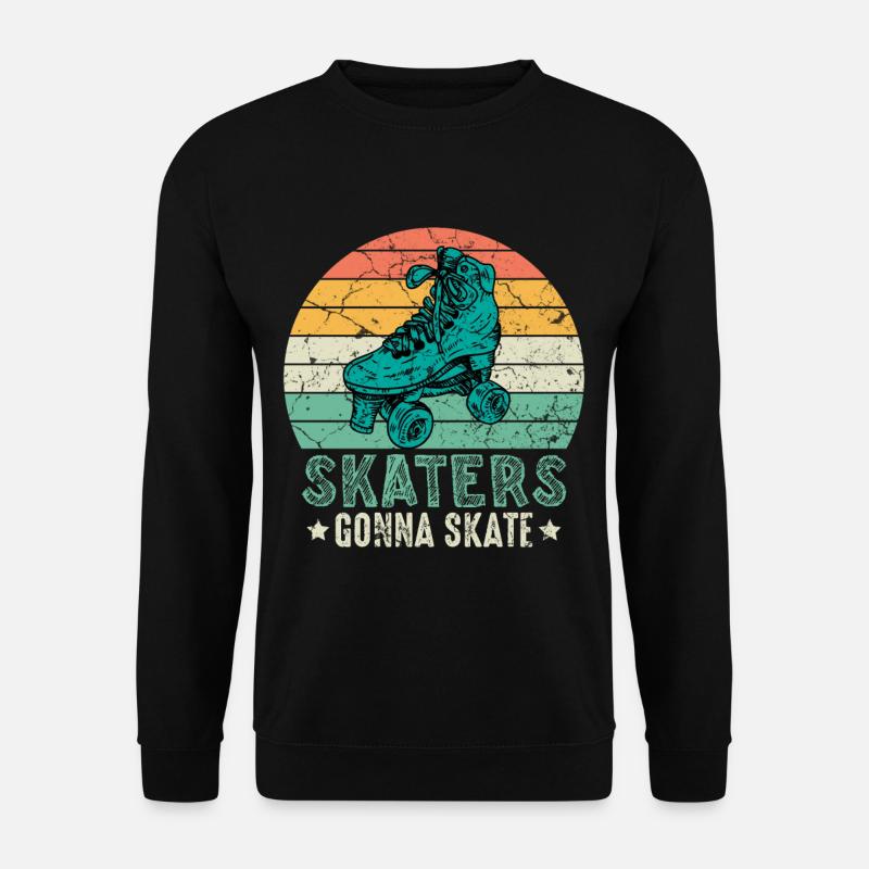 Roller skater retro roller skater - Unisex Sweatshirt - black