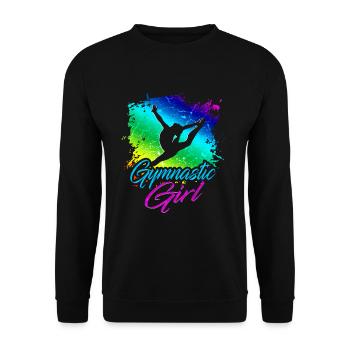 Gymnastique filles - Sweat-shirt Unisexe - noir - Devant - Alina (178cm) & Michal (187cm)