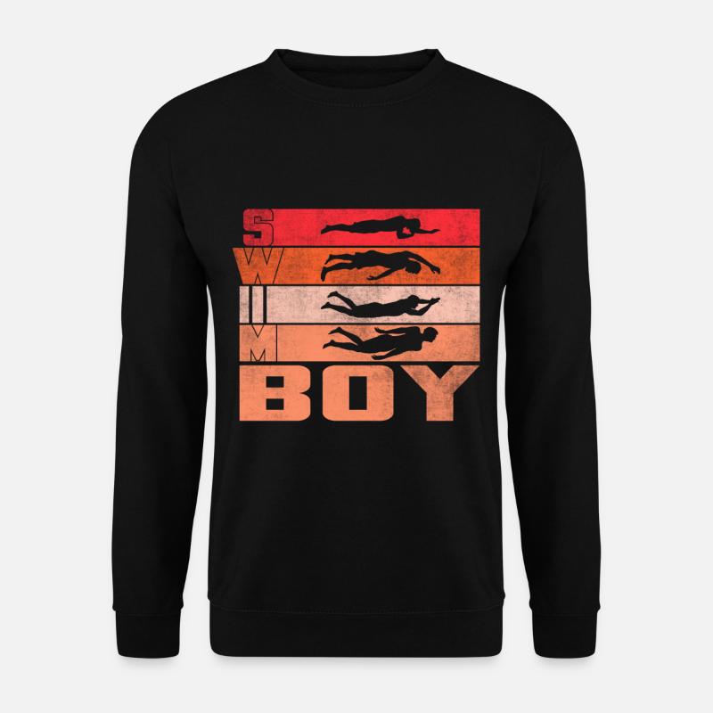 Schwimm Schwimmer Schwimmen Jungs - Unisex Pullover - Schwarz