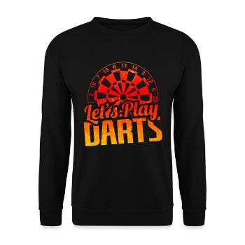 Dart player dart player gift - Unisex Sweatshirt - black - Front - Alina (178cm) & Michal (187cm)