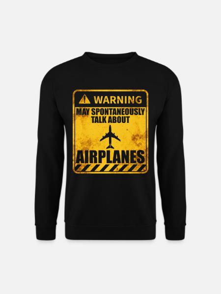 Aircraft lovers pilot aviation aviation aircraft - Unisex Sweatshirt - black