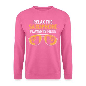 Blasmusik Saxophon - Unisex Pullover - Pink - Vorne
