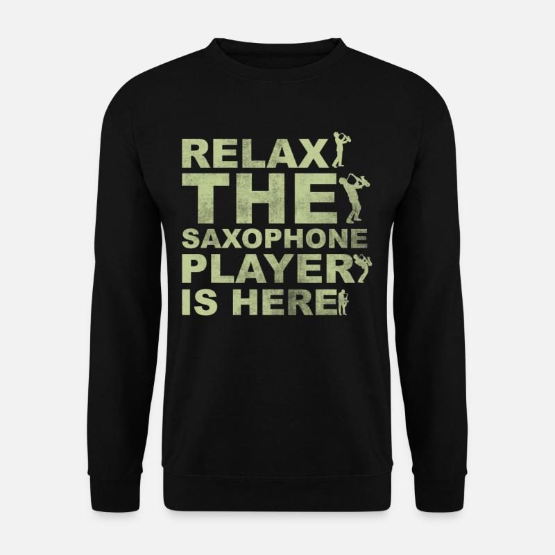 Retro Saxophon - Unisex Pullover - Schwarz