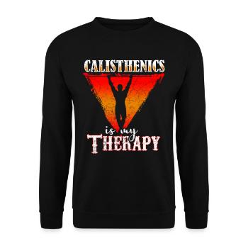Drôle de sport cadeau de Calisthenic - Sweat-shirt Unisexe - noir - Devant - Alina (178cm) & Michal (187cm)